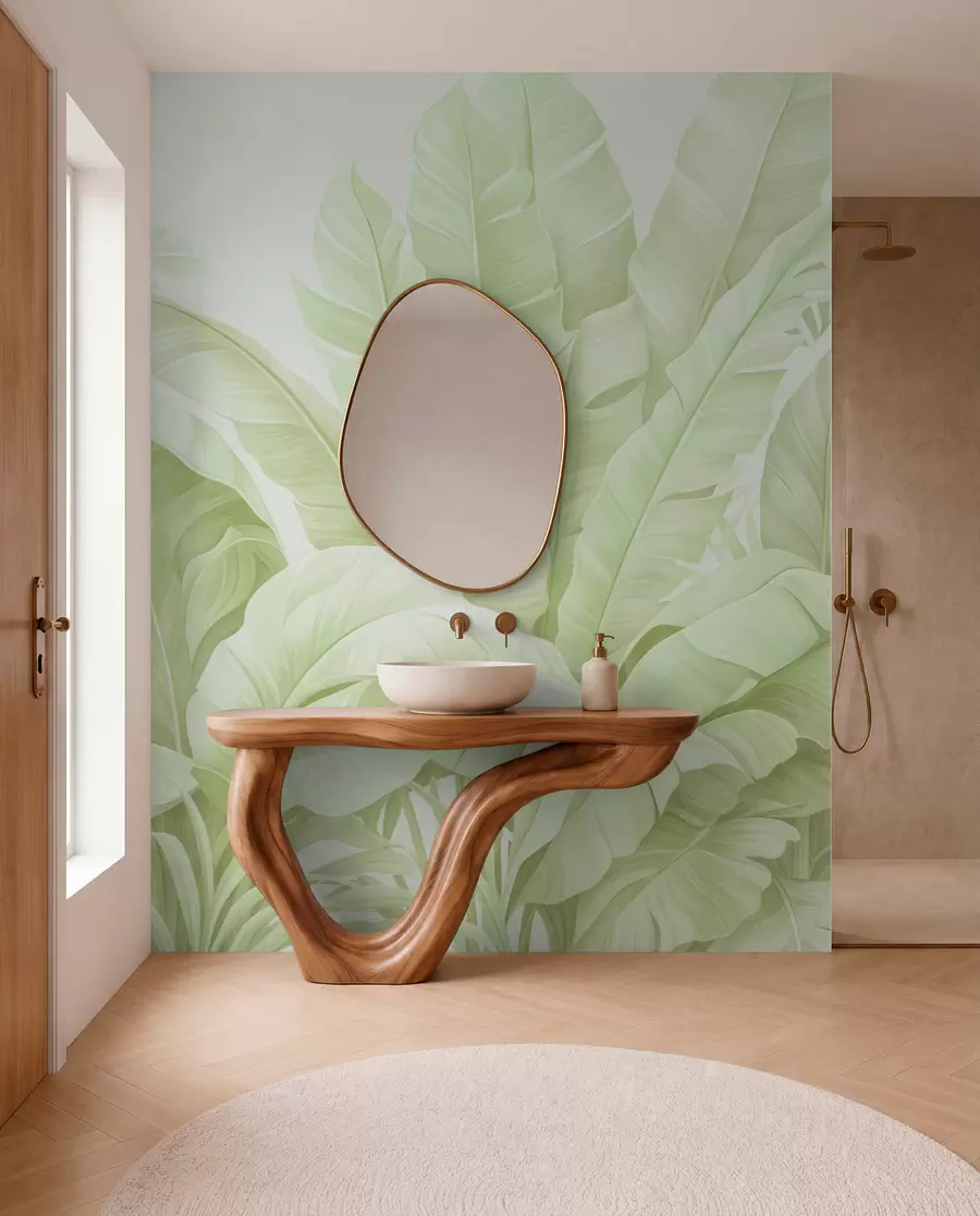 murales de pared Hojas tropicales vintage w05518v1