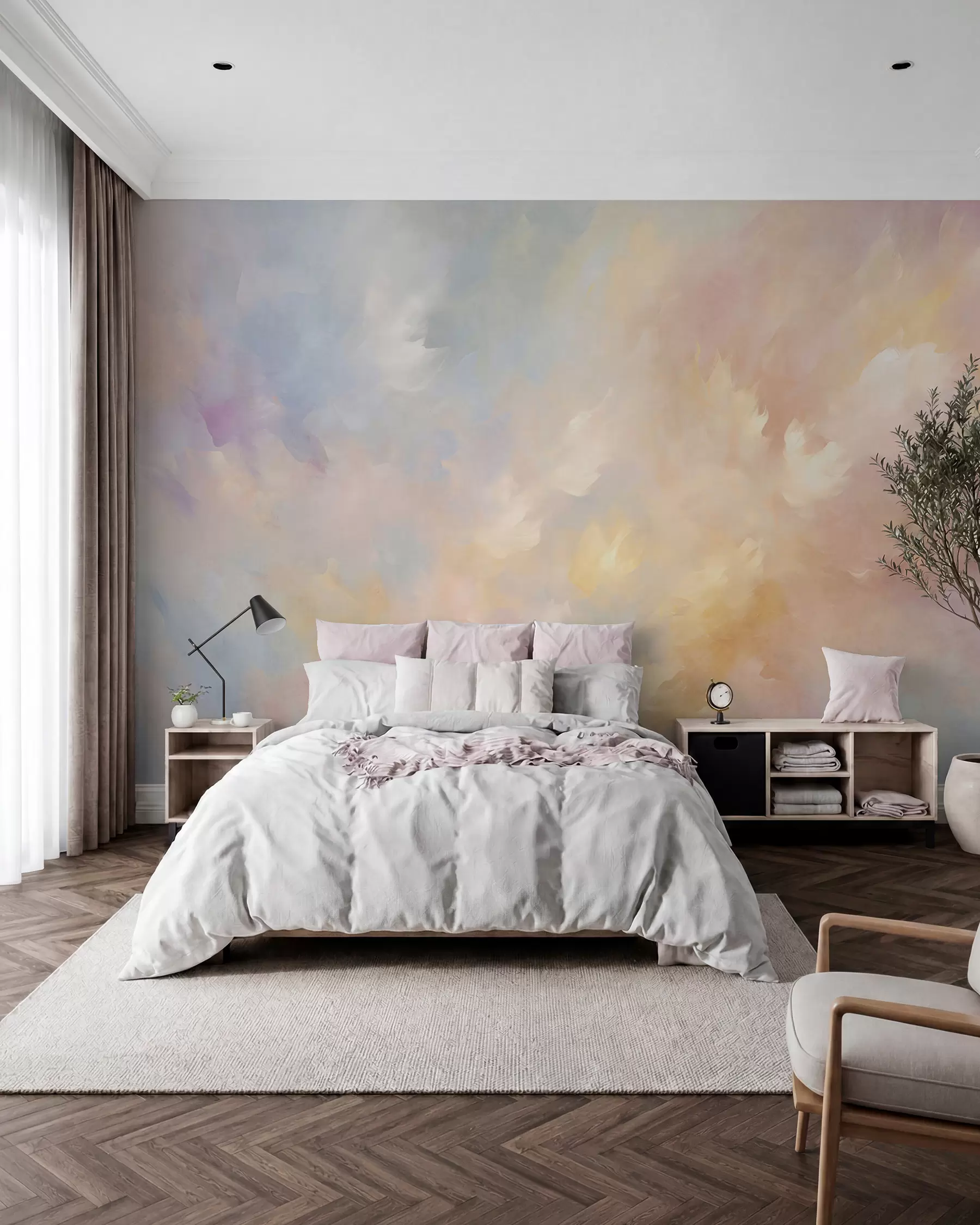 murales de pared Nubes de color pintadas w05522