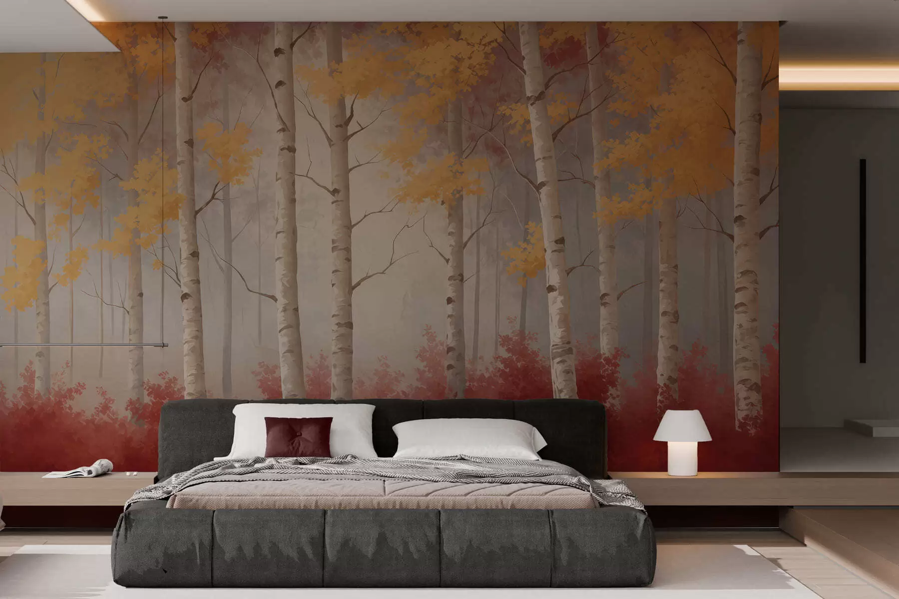 murales de pared Otoño entre la niebla w05577