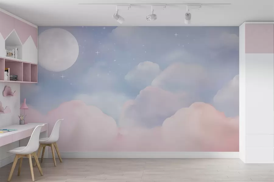 murales de pared La luna en el cielo w05595