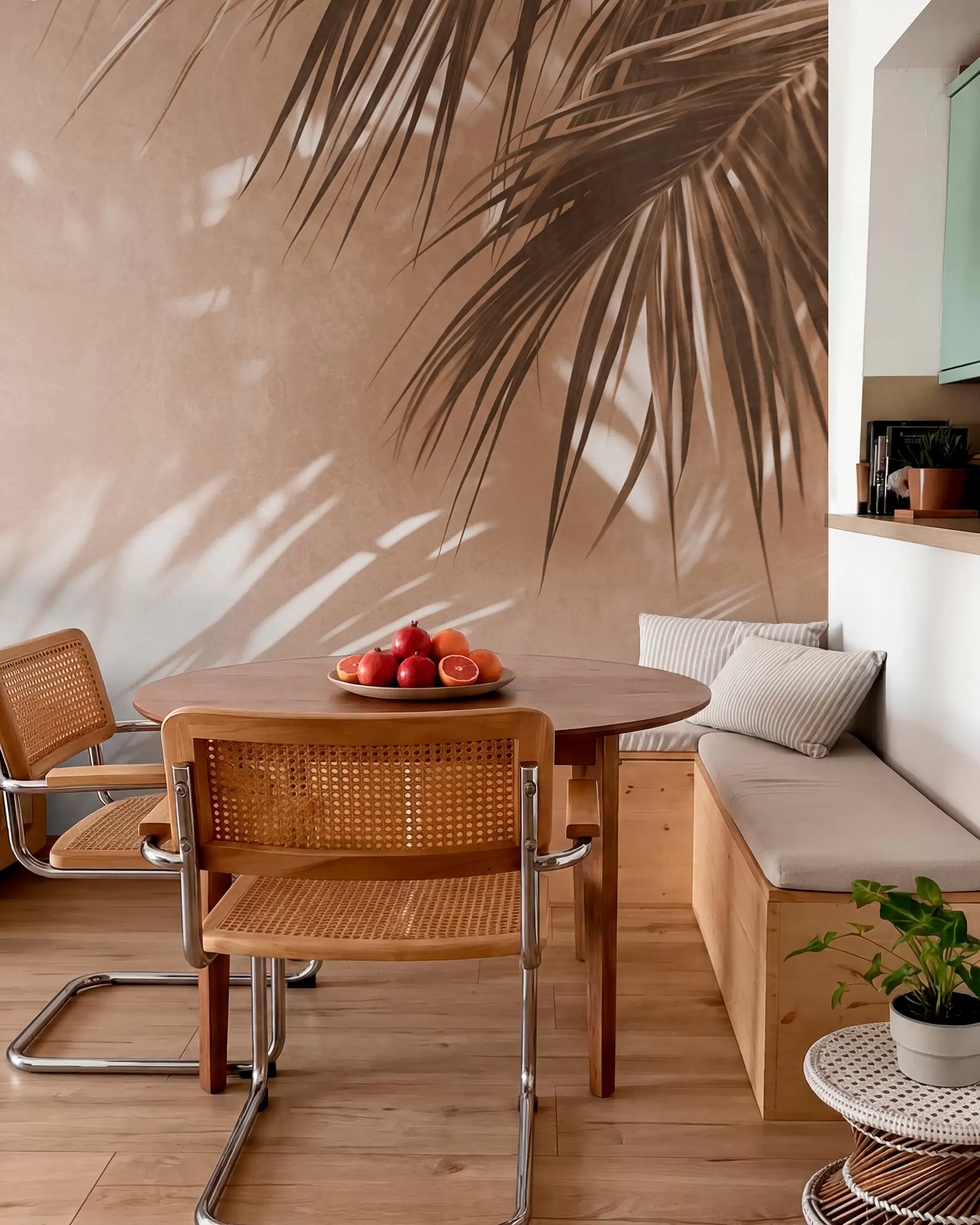 murales de pared Sombras de palmeras al sol w09890