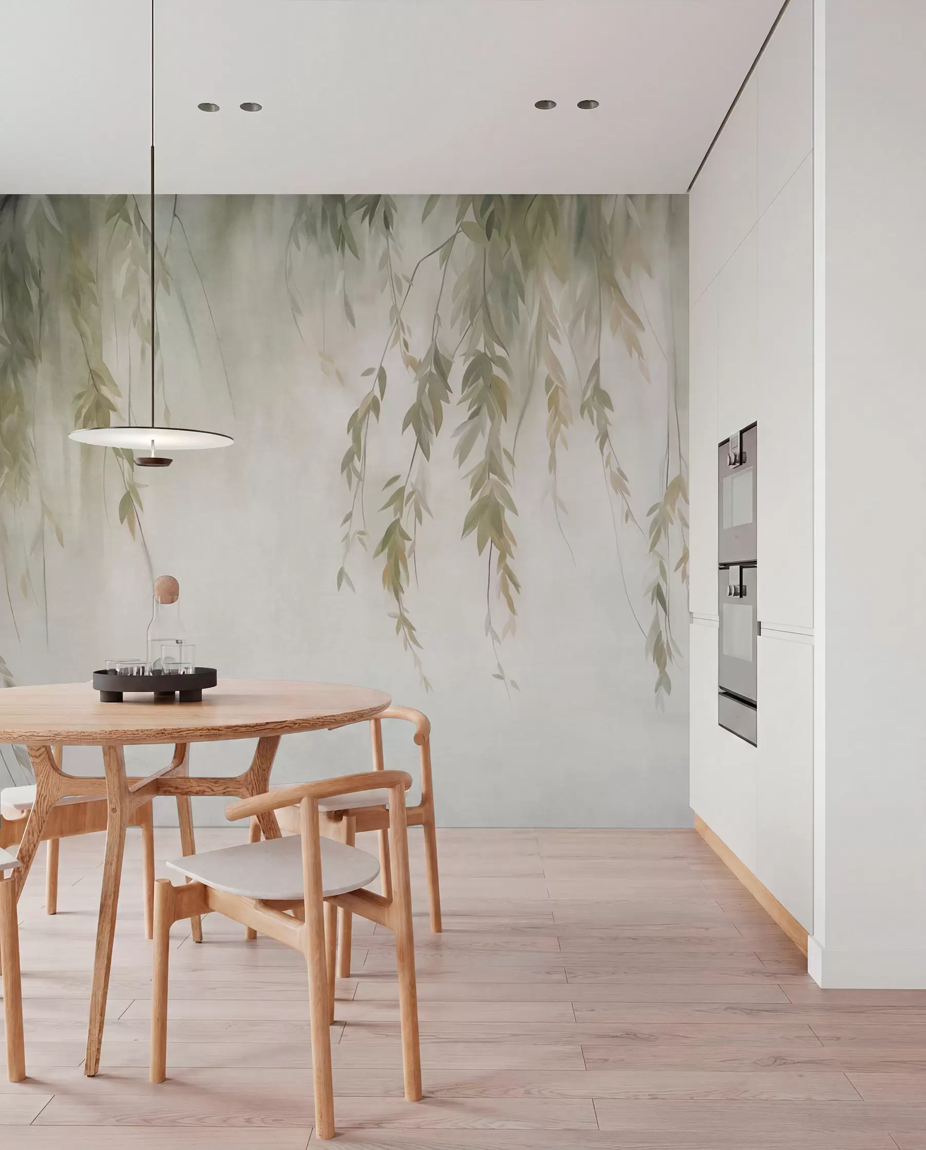murales de pared Sauce en la bruma w09893