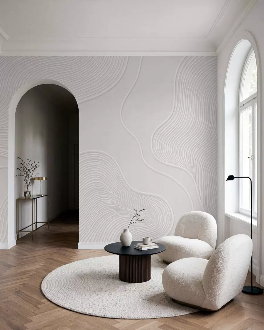 murales de pared Ondas de contorno w05689
