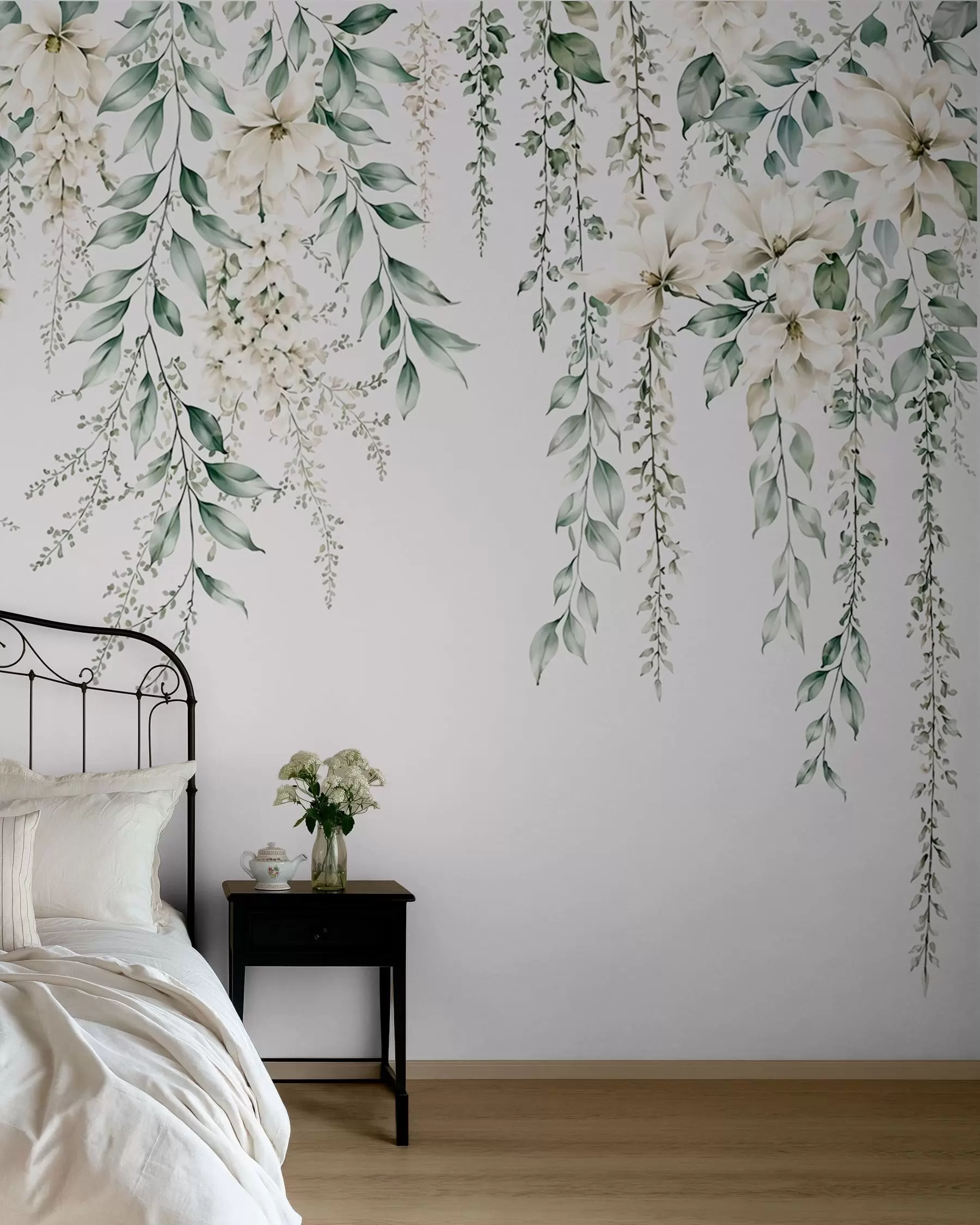 murales de pared Guirnaldas de flores ligeras w05736