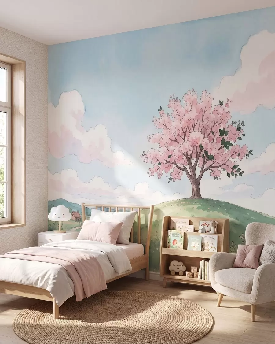 murales de pared Árbol y despertar w09954