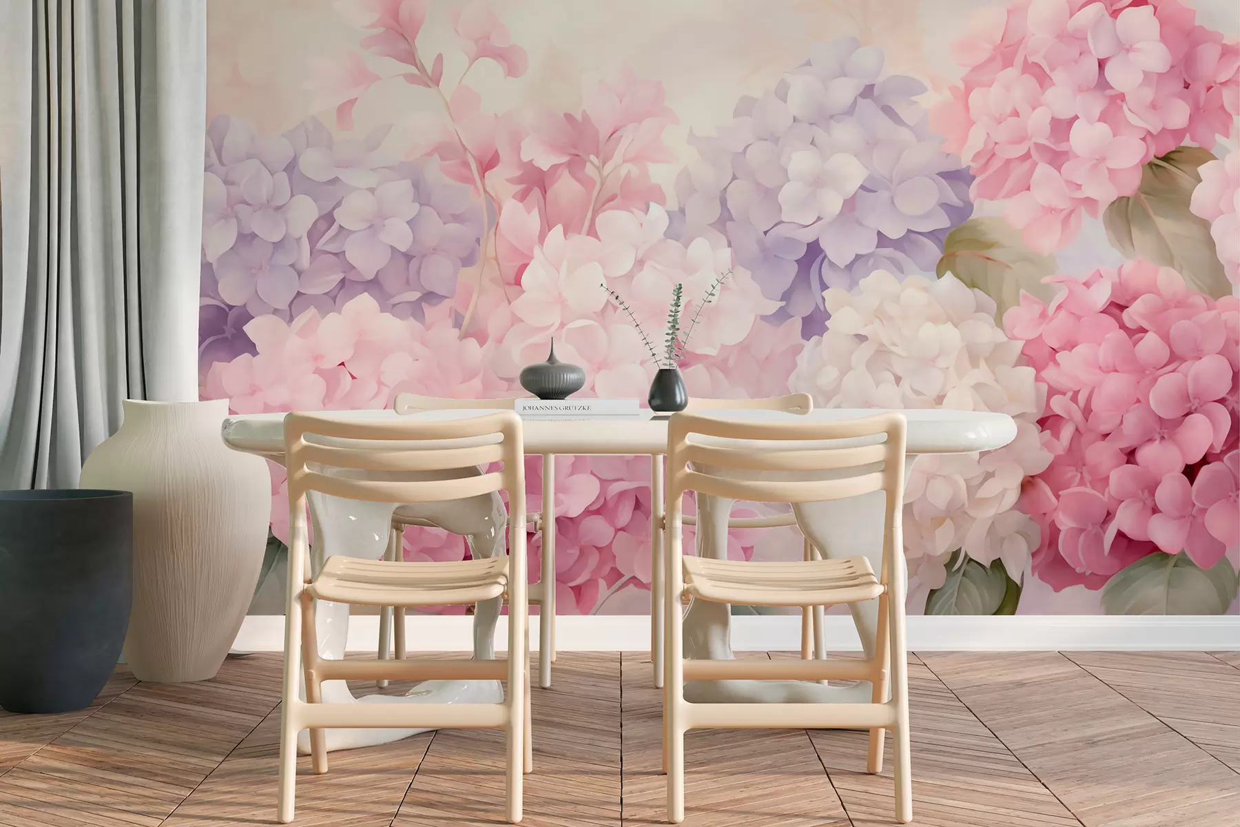 murales de pared Flores de hortensia w05796