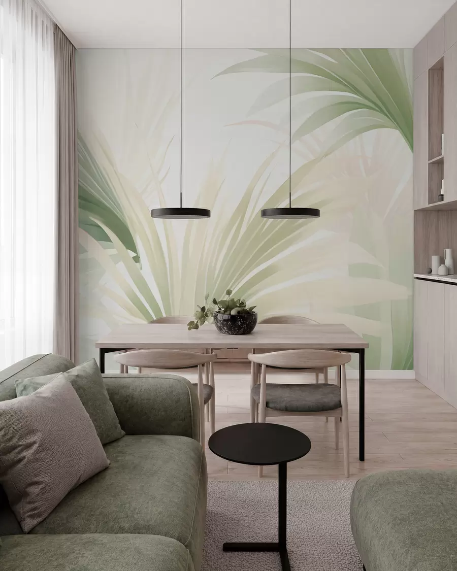 murales de pared Hojas de palma w05801