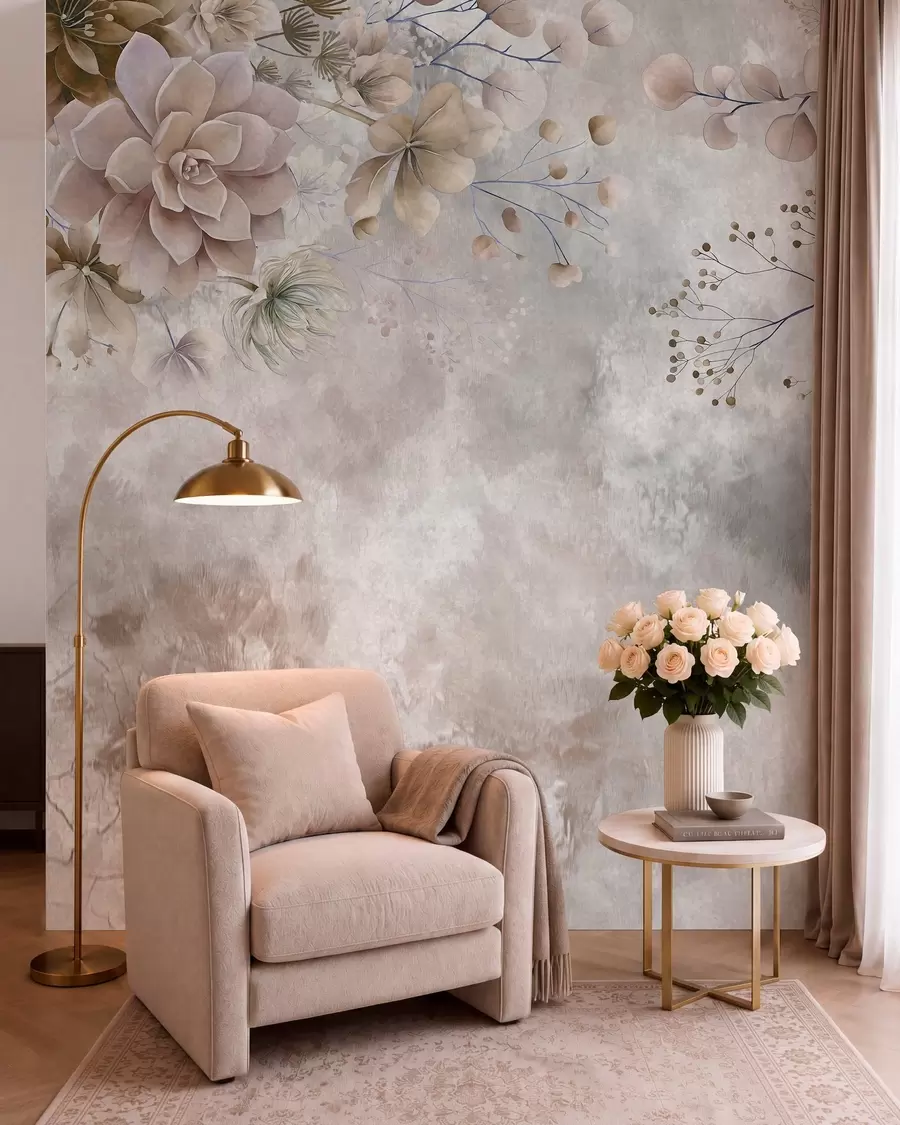 murales de pared Ramo en sepia w05753