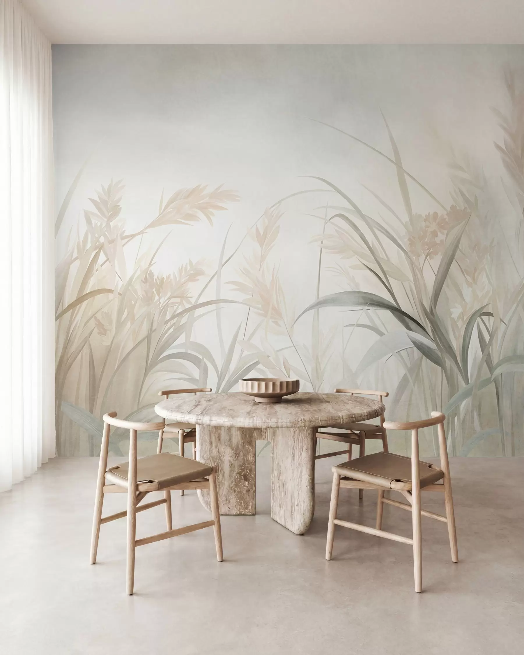 murales de pared Pradera verde salvia w09981