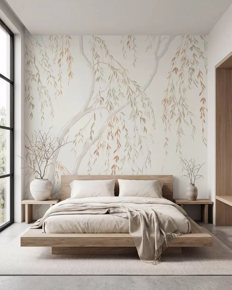 murales de pared Sauce en rosa empolvado w05812v4