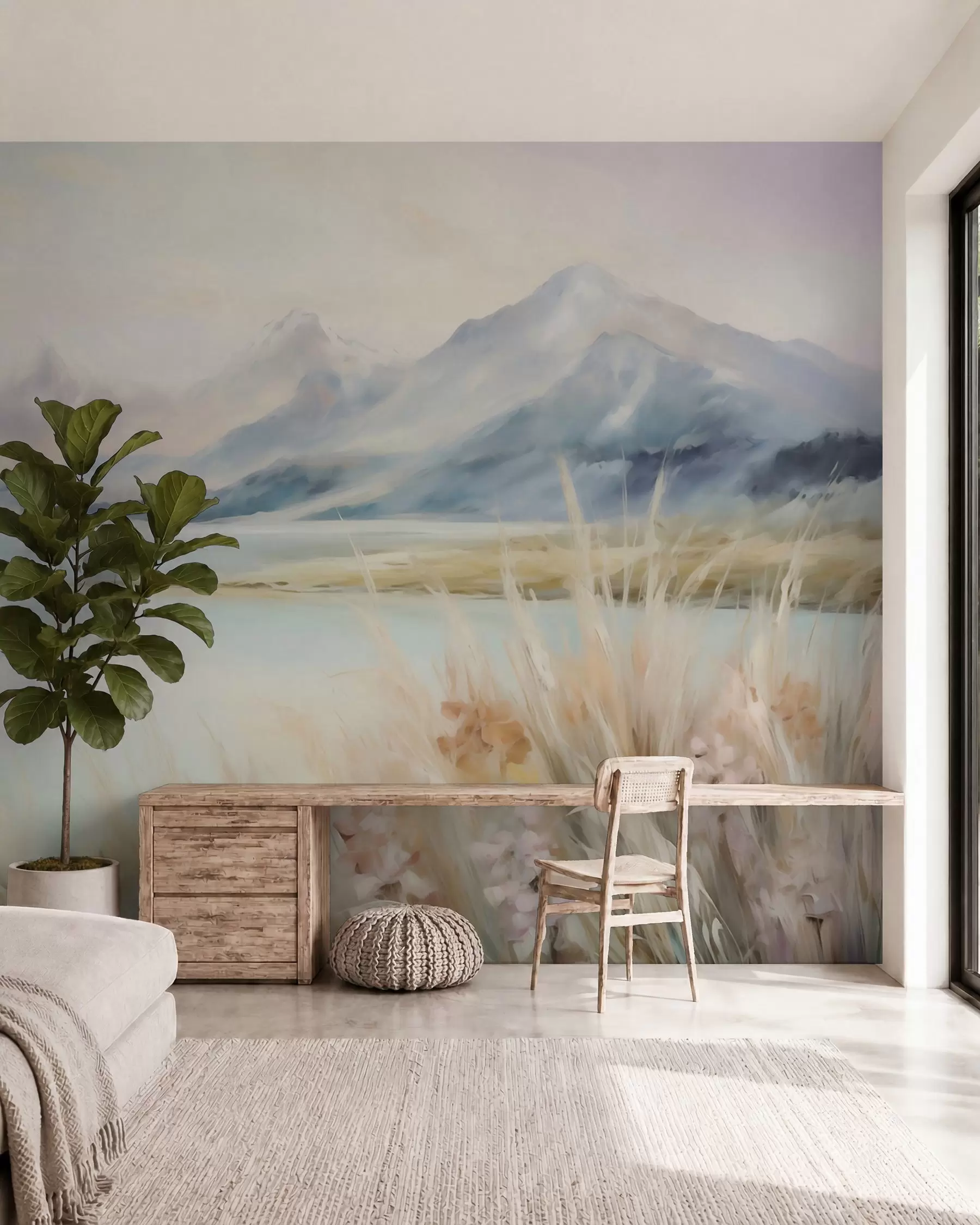 murales de pared Lago y montañas w05824