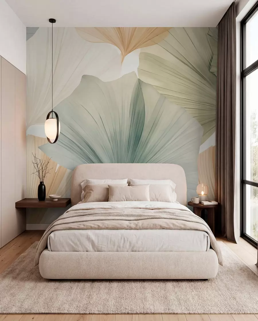 murales de pared Hoja redonda de ginkgo w05772