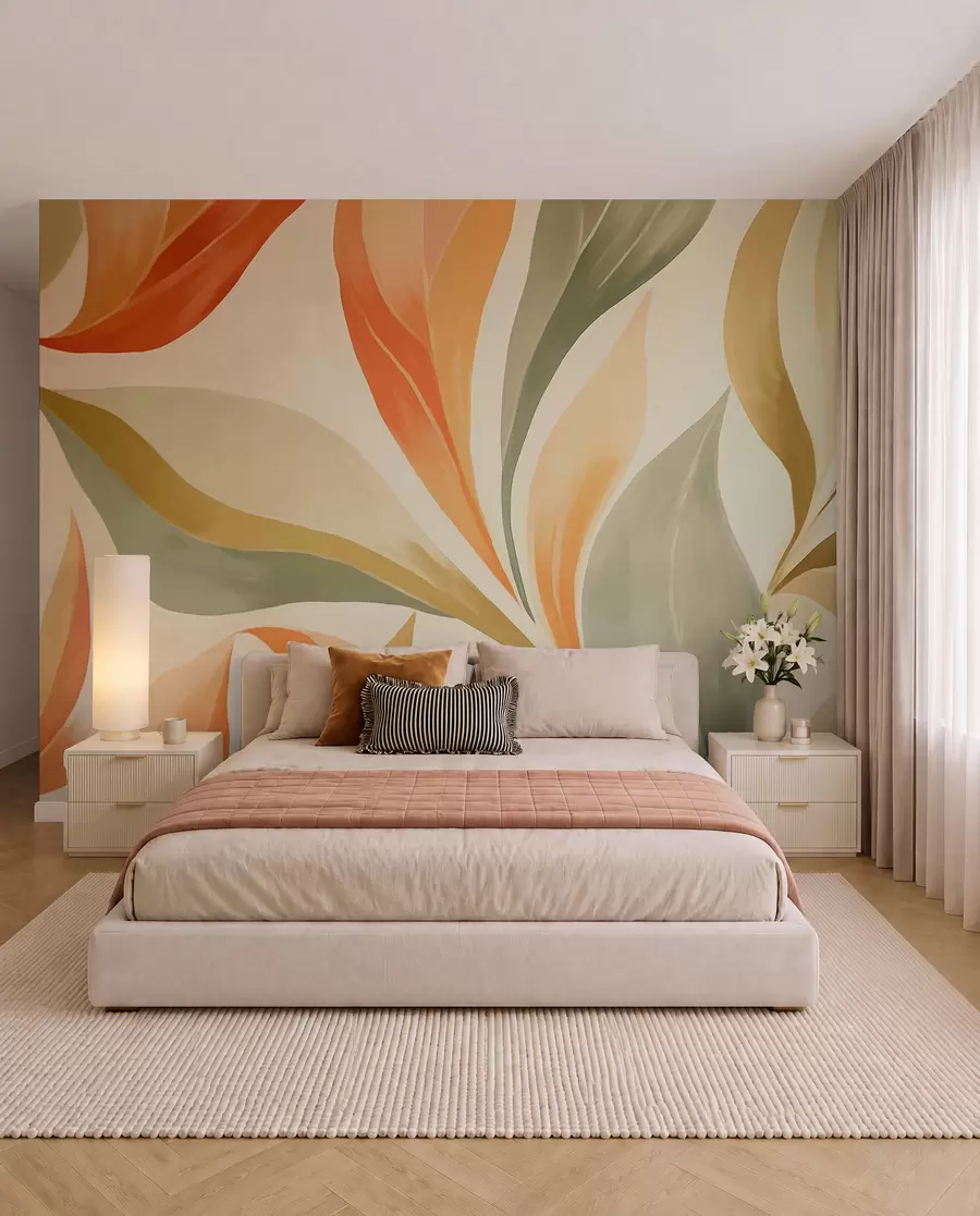 murales de pared Hojas puntiagudas w05839