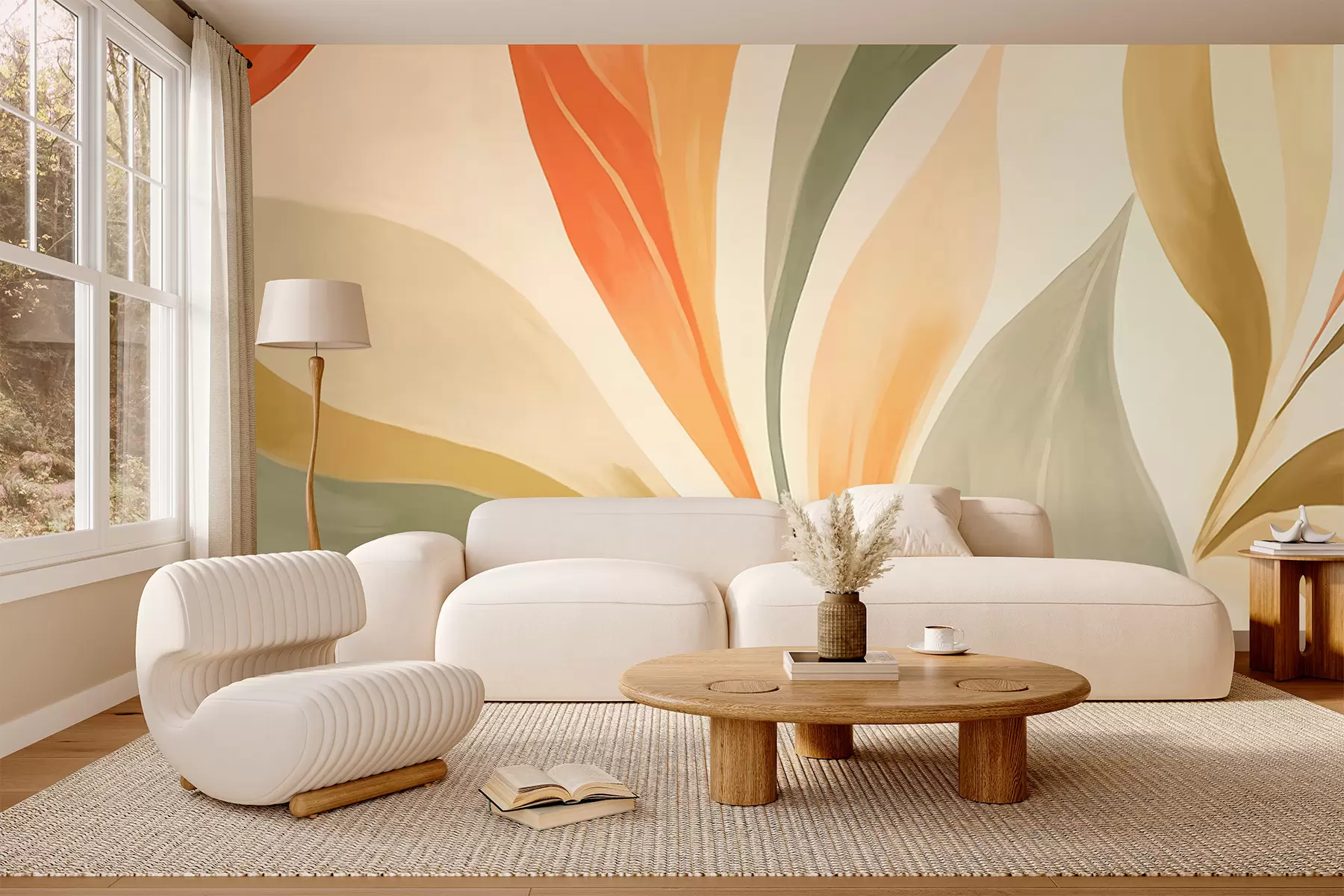 murales de pared Hojas puntiagudas w05839