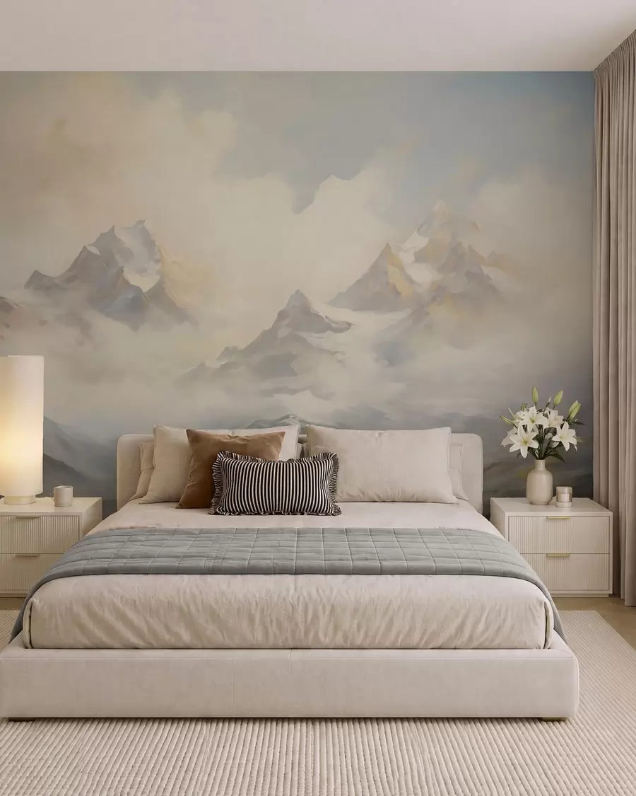 murales de pared Paisaje de montaña imitación de pintura w05873