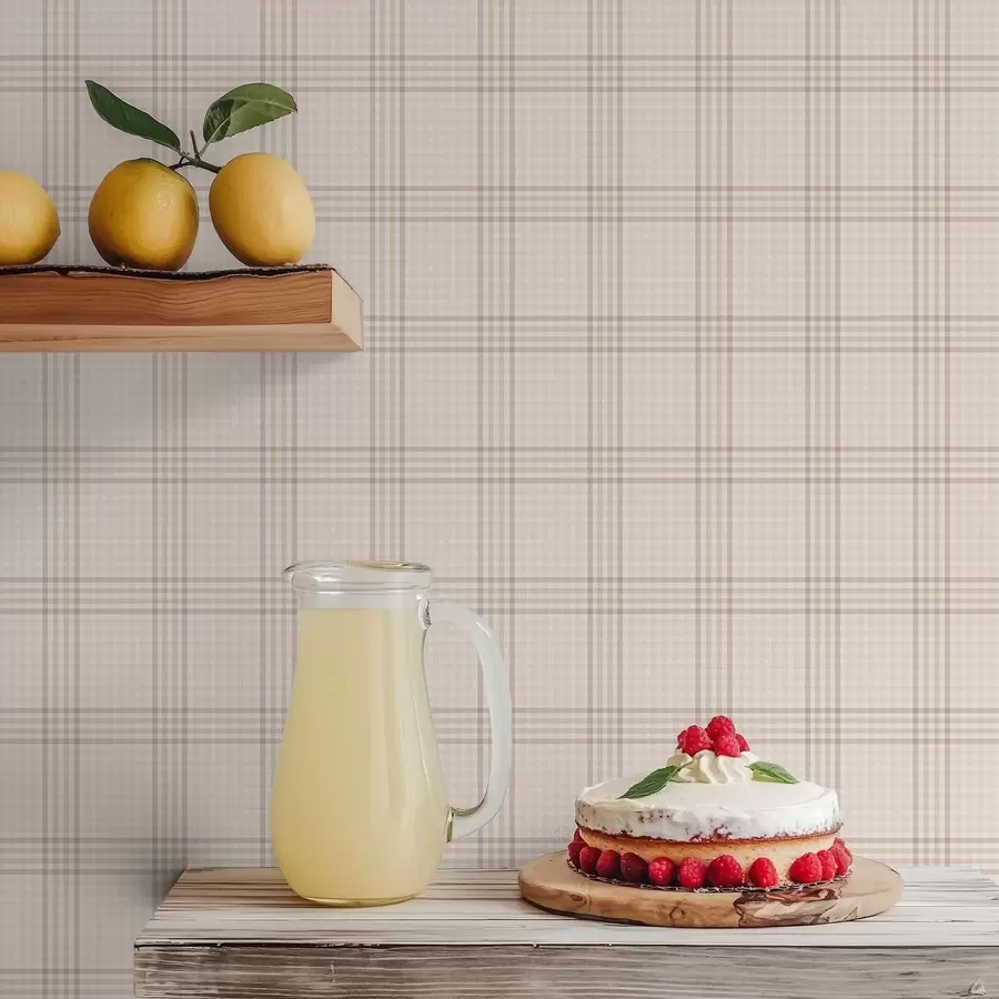 murales de pared Cuadros en beige claro con rayas rosas a01251v1