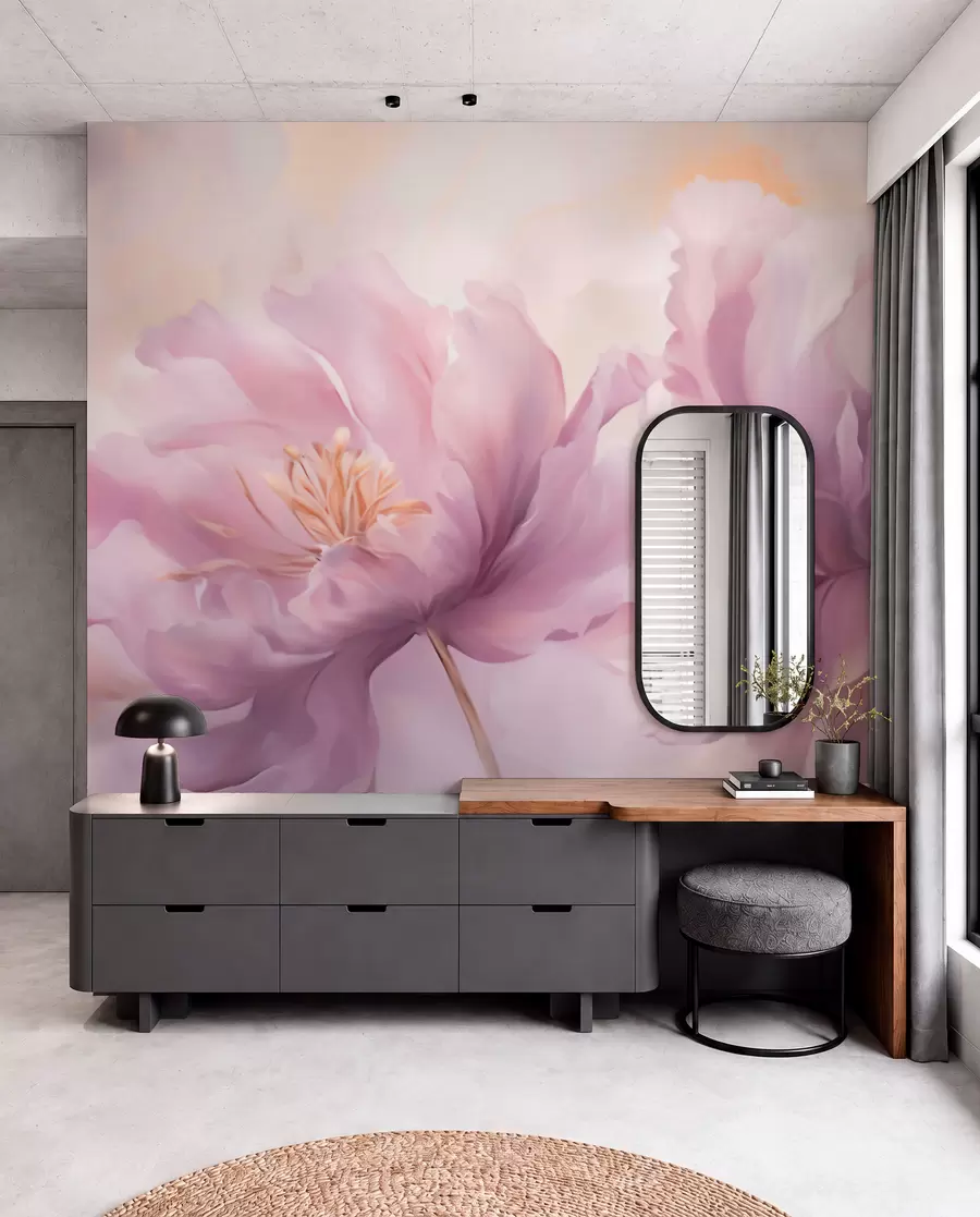 murales de pared Grandes flores de peonía w05797
