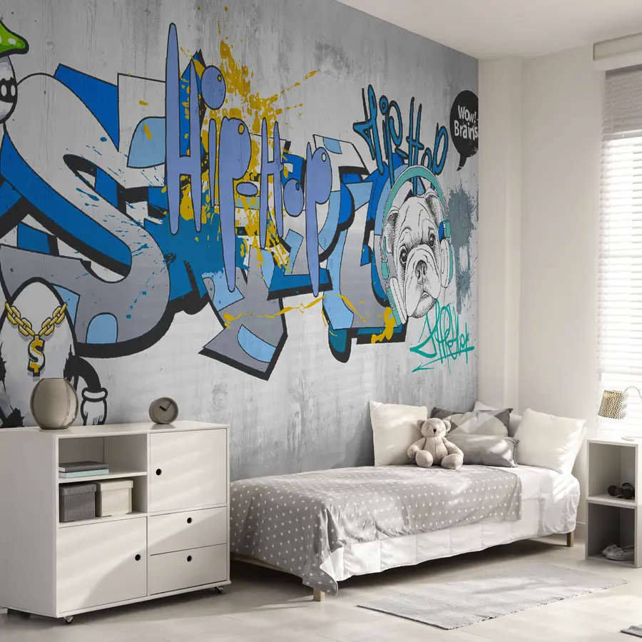 murales de pared Azul, azul y arte u35405