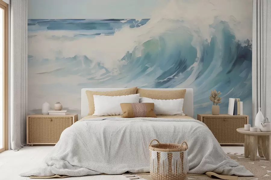 murales de pared Olas, imitación de una pintura w05899
