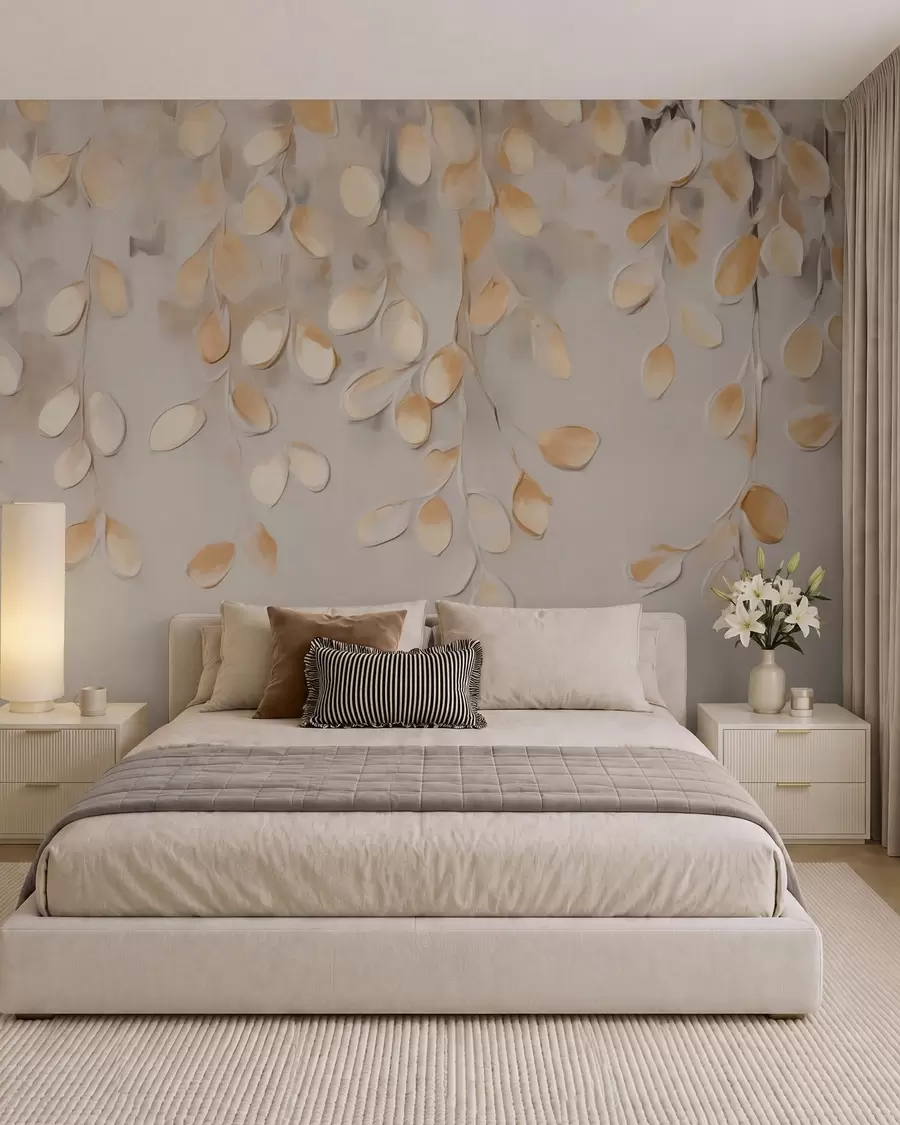 murales de pared Hojas colgantes abstractas w05900