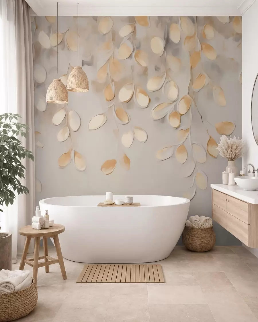 murales de pared Hojas colgantes abstractas w05900