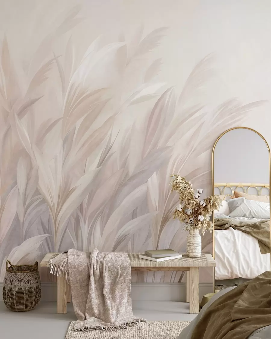 murales de pared Hierbas plumosas w10060