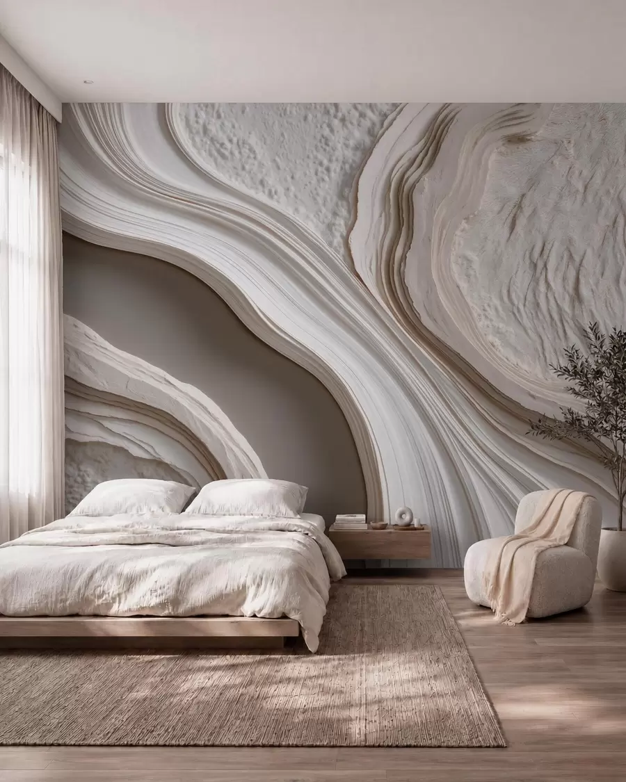 murales de pared Olas color piedra w10042