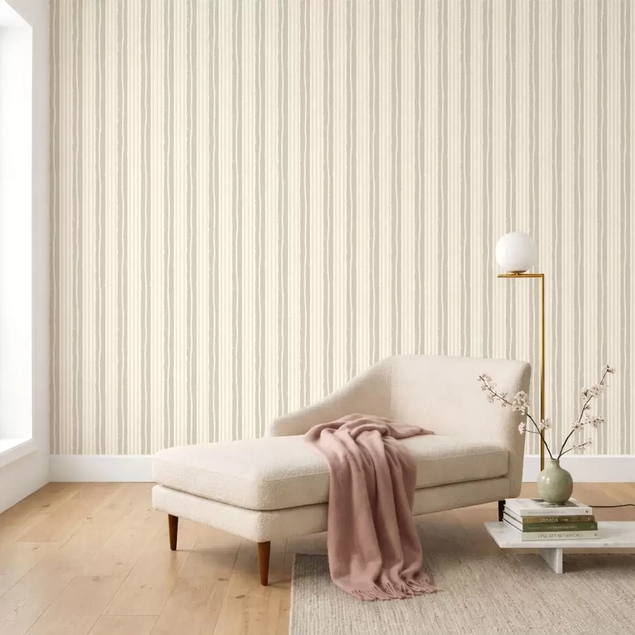 murales de pared Rayas verticales con textura en color crema y beige claro a01268v2