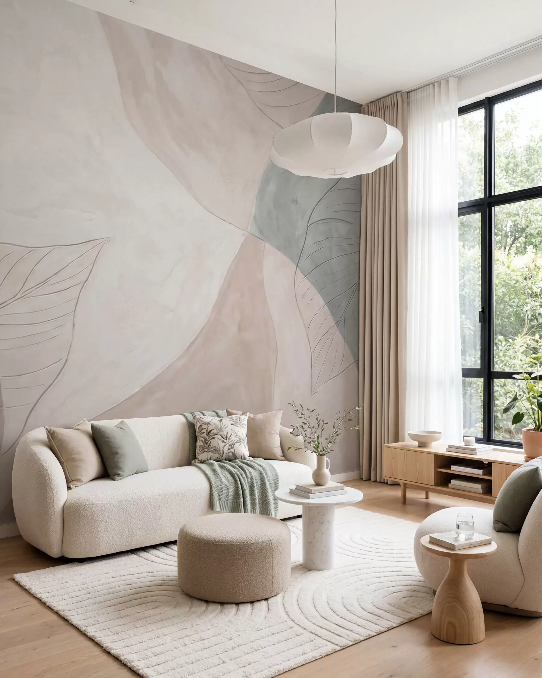 murales de pared Hojas y aliento w10070