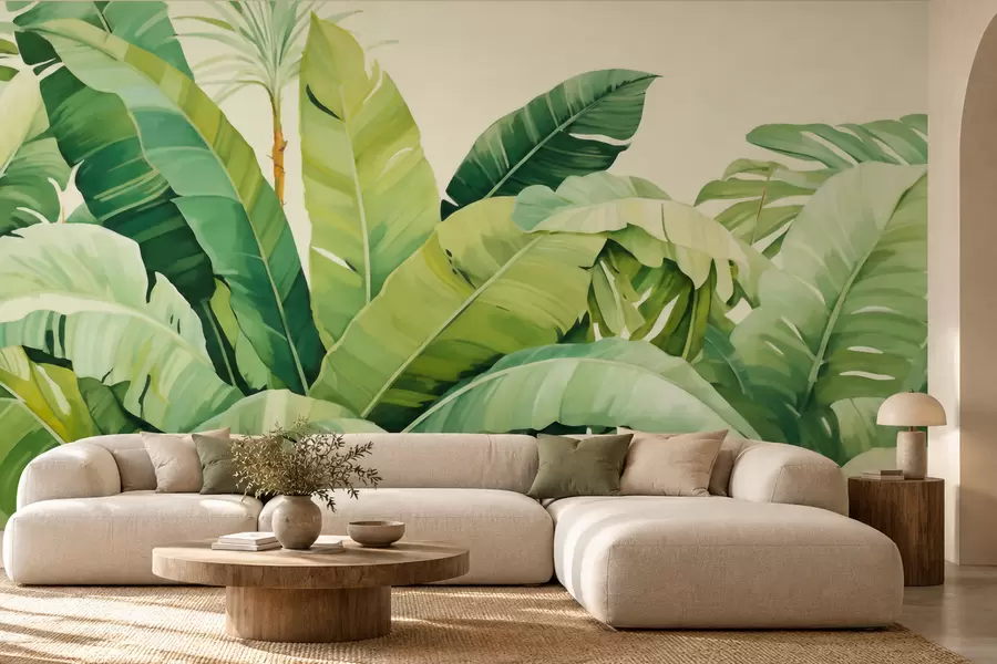 murales de pared Hojas largas de plátano w05975