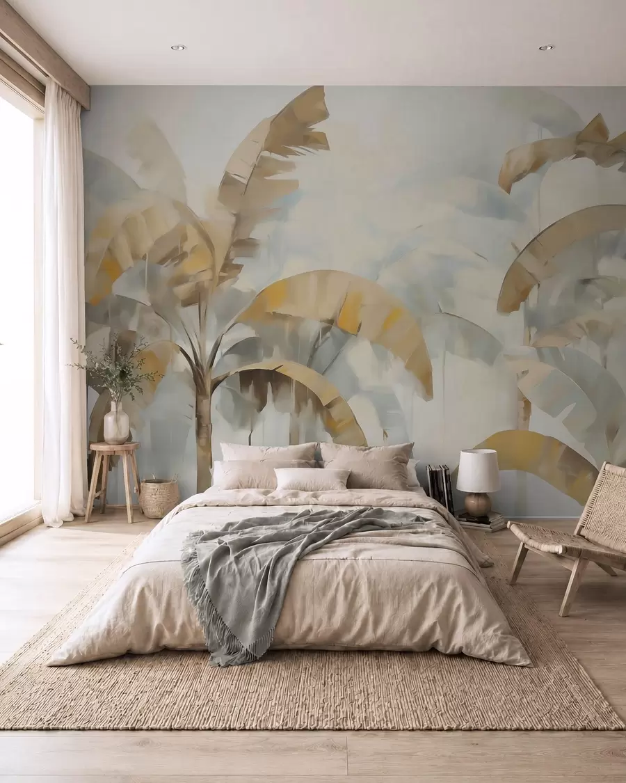 murales de pared Palmeras abstractas, imitación de un cuadro w05997