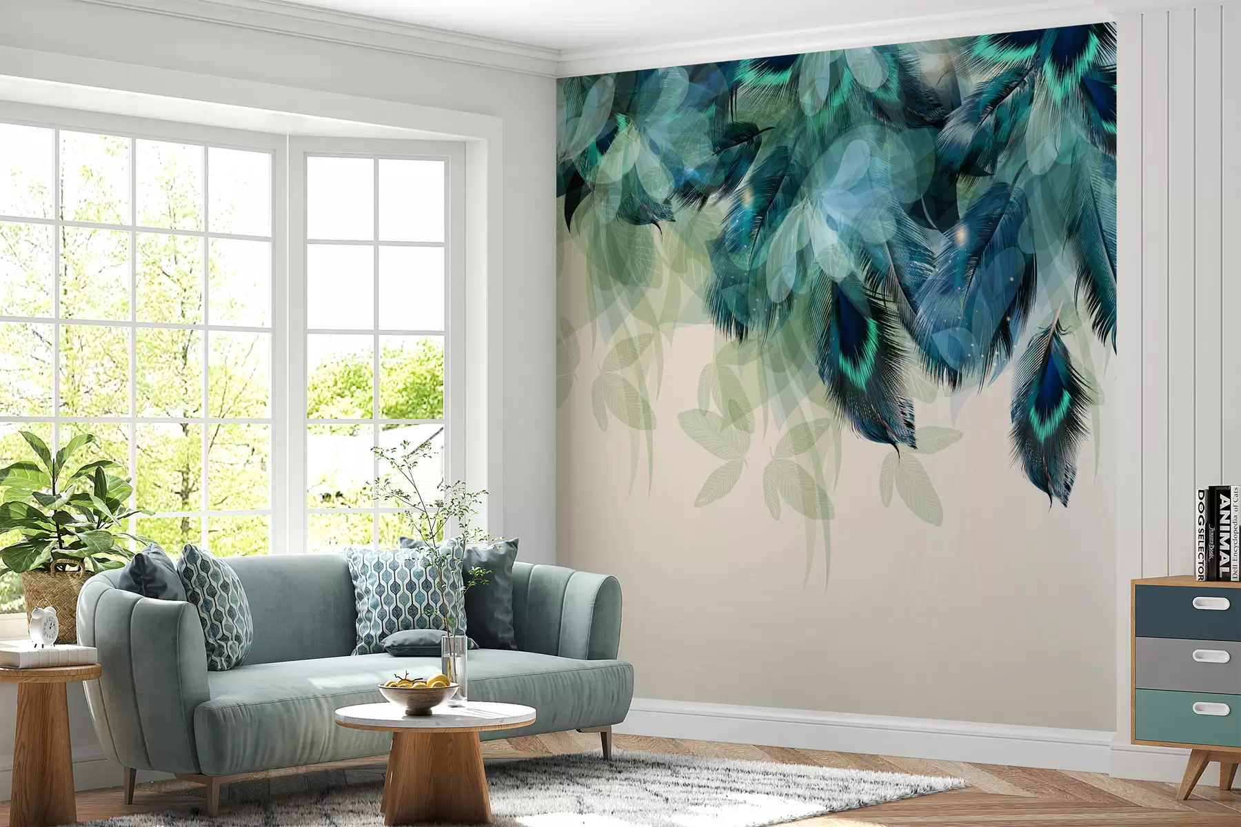 murales de pared Plumas en el cielo u72316