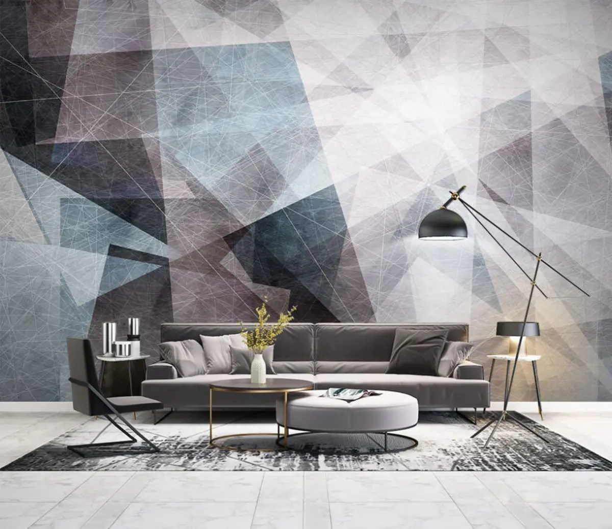 murales de pared Gris, art e fuente u29741