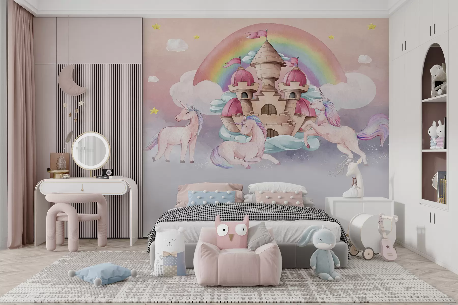 murales de pared Castillo de unicornios u72545