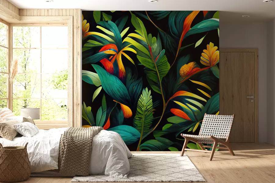 murales de pared Jungla tropical brillante u72390