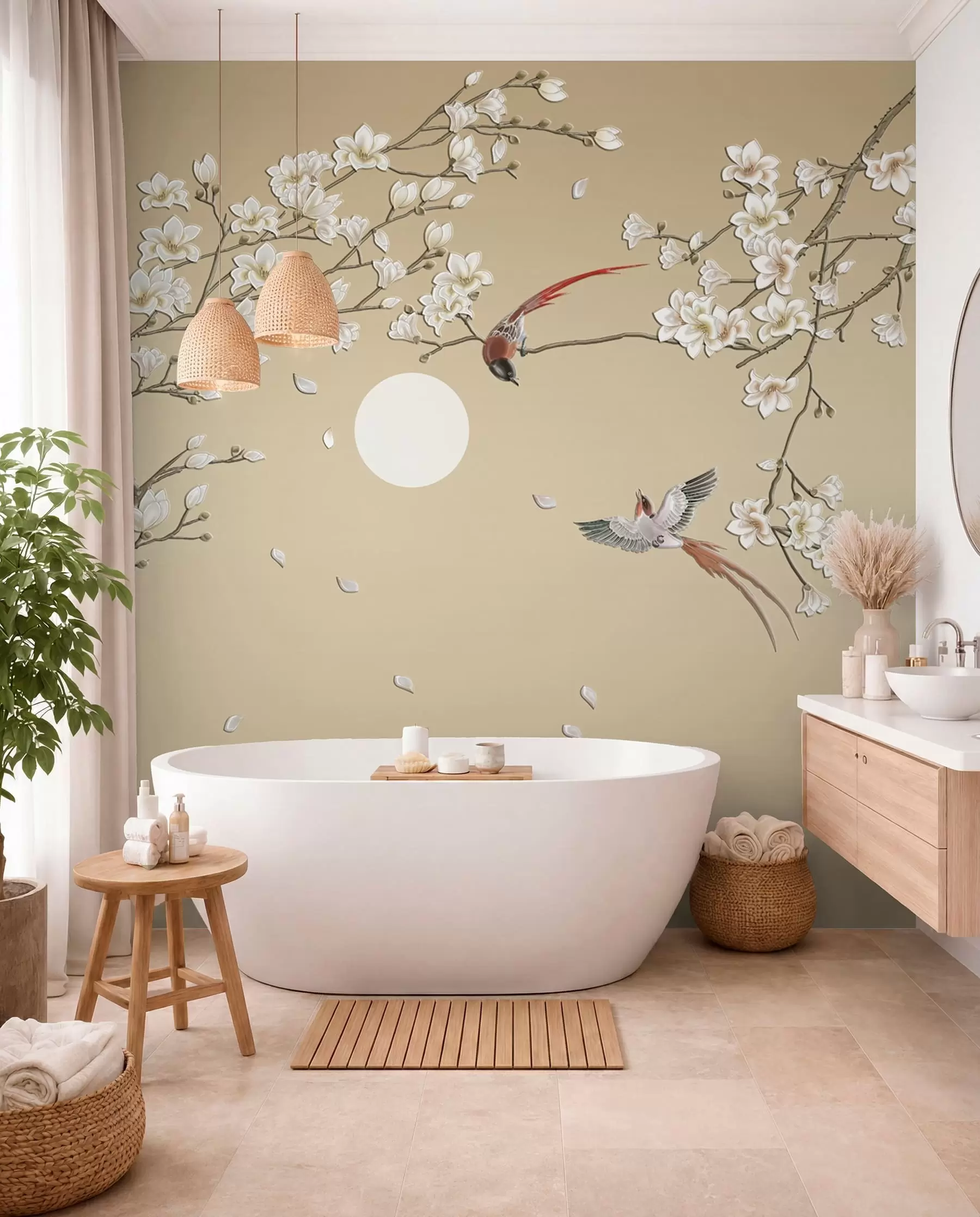 murales de pared Pájaros al estilo chino u72938