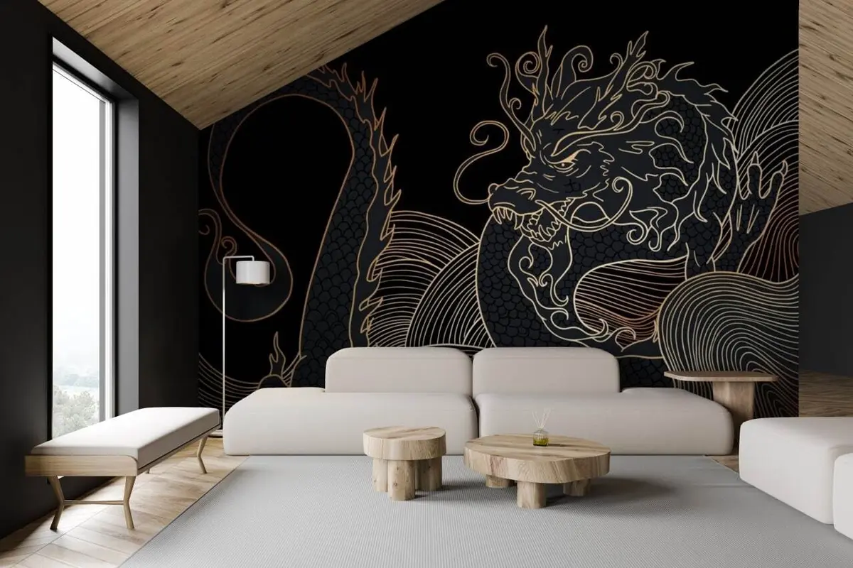 murales de pared Dragón chino u72948