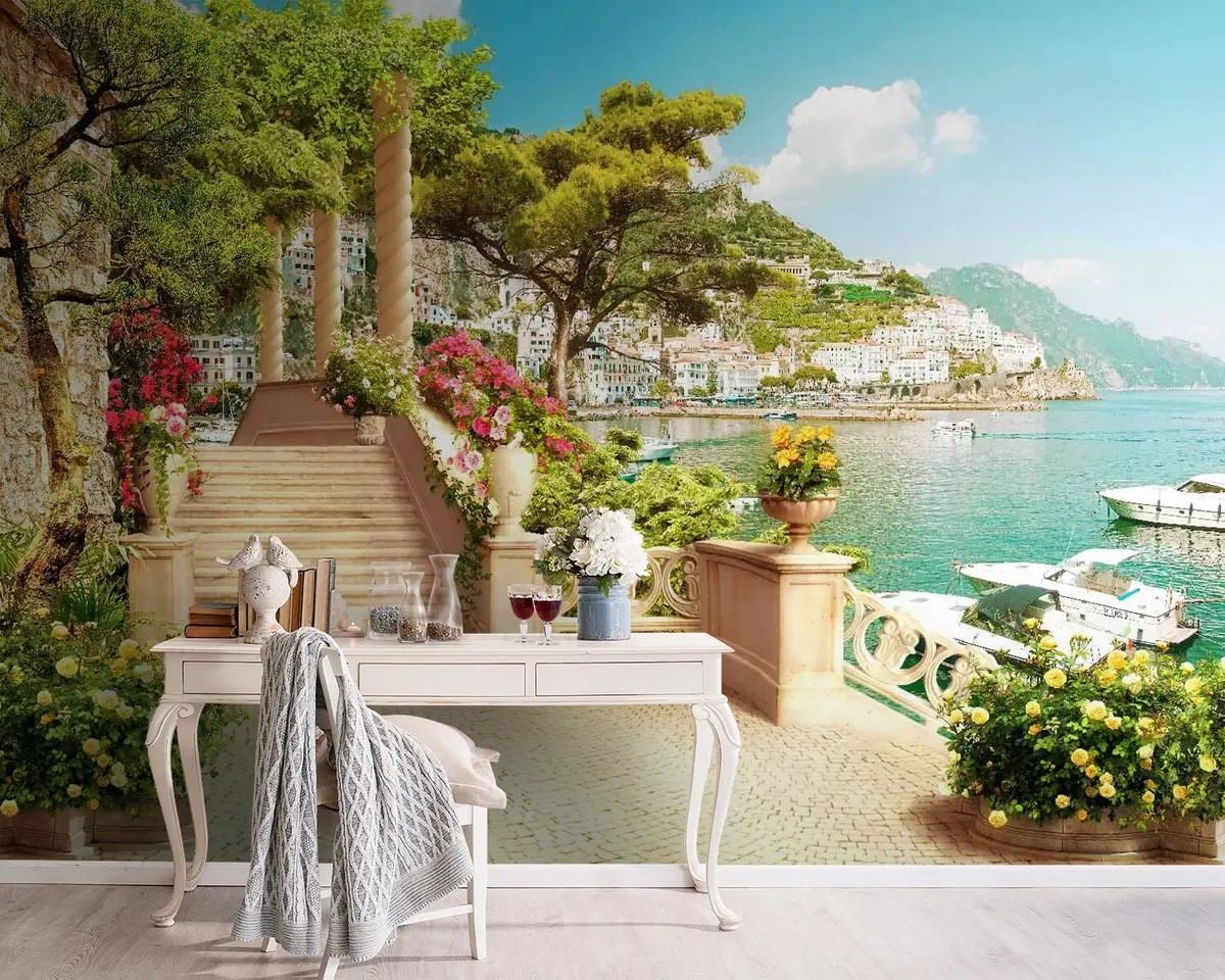 murales de pared Flor, planta y cielo u12401