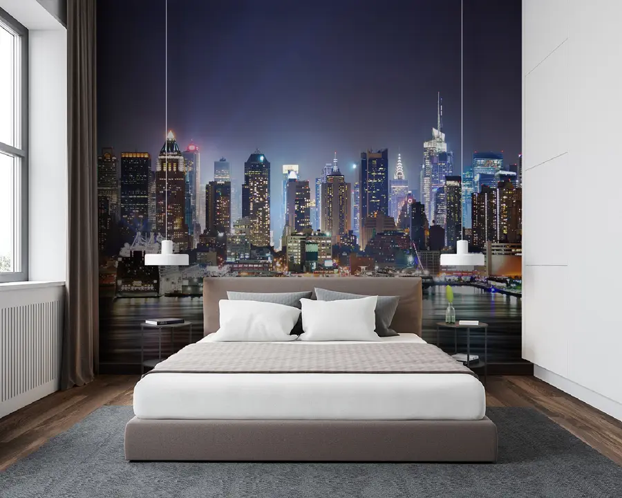 murales de pared Edificio, rascacielos y agua u54515