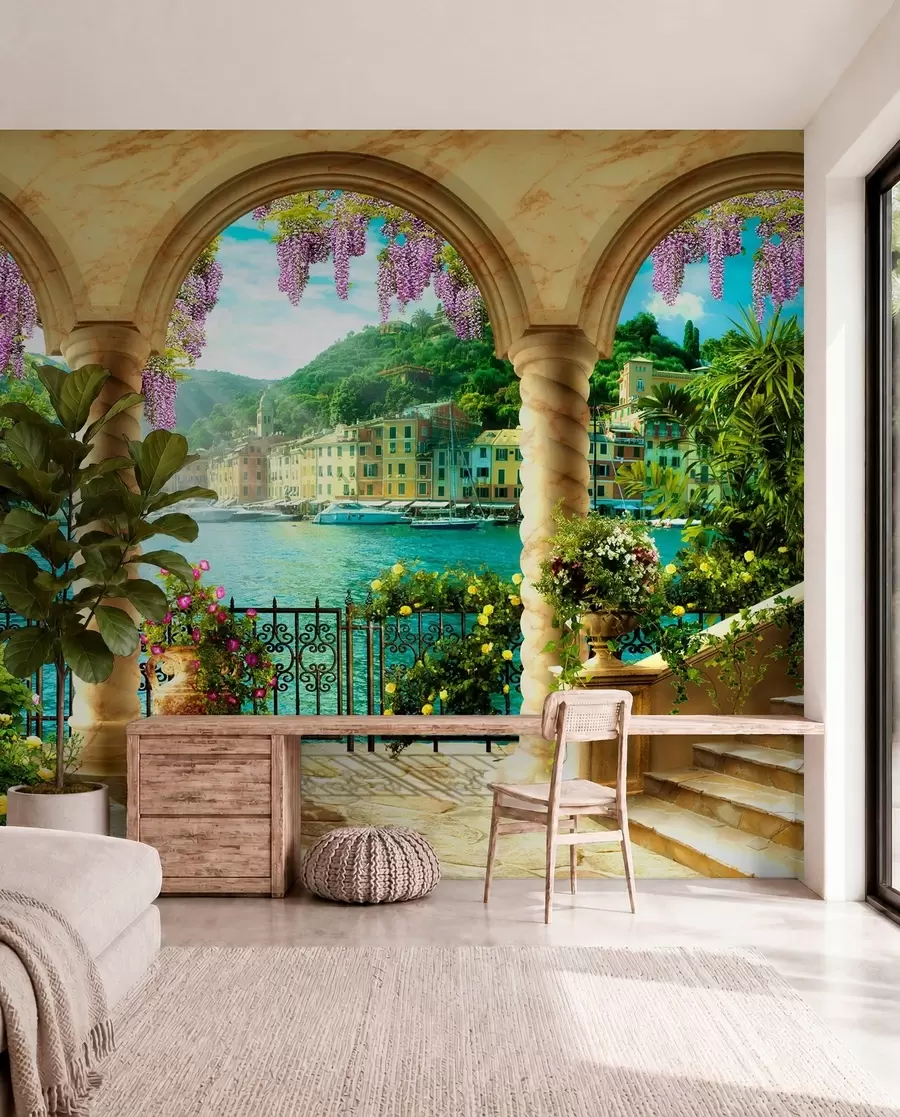 murales de pared Flor, agua y planta u79431
