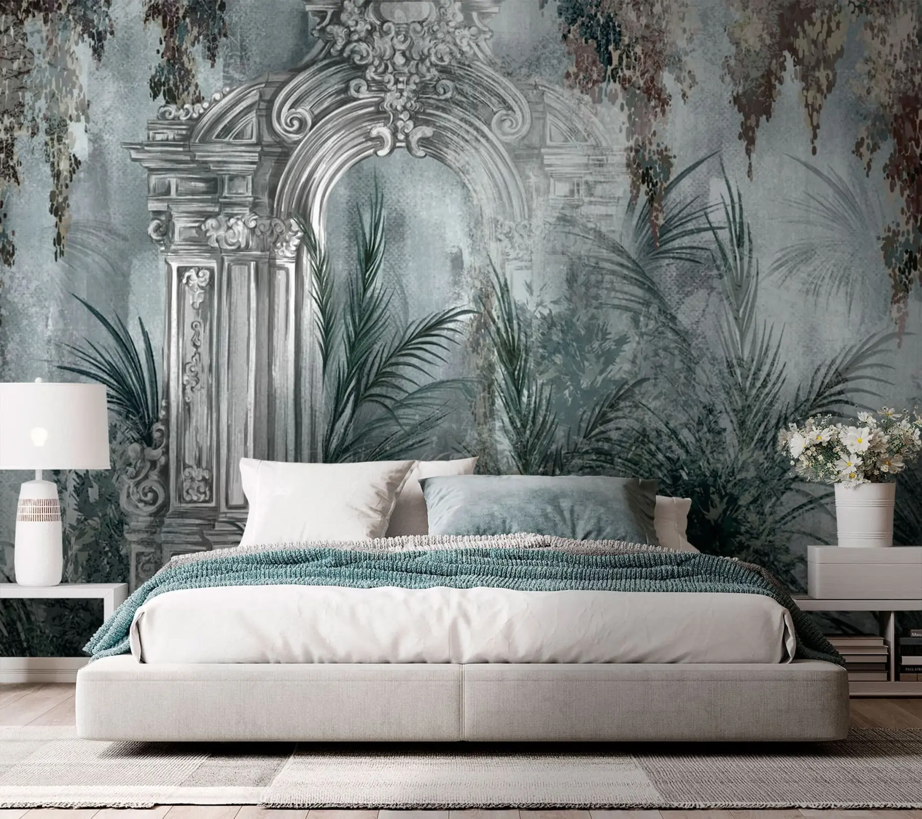 murales de pared Nueva tendencia de decoración arco antiguo en plantas u73897