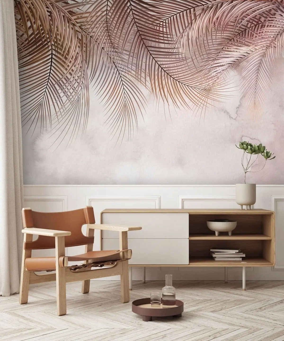 murales de pared Hojas tropicales en un bosque nebuloso u73826