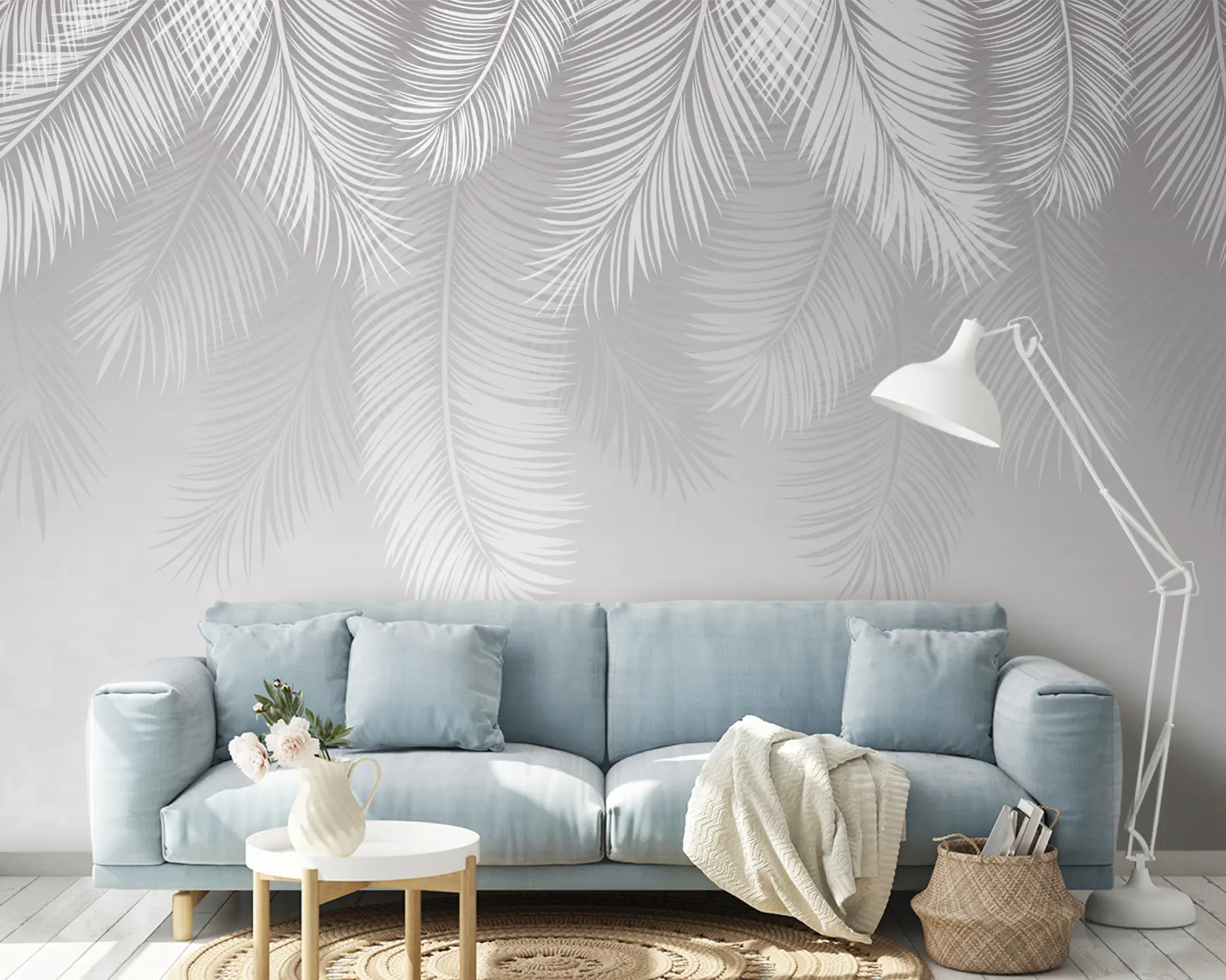 murales de pared Agua, planta y nube u93109