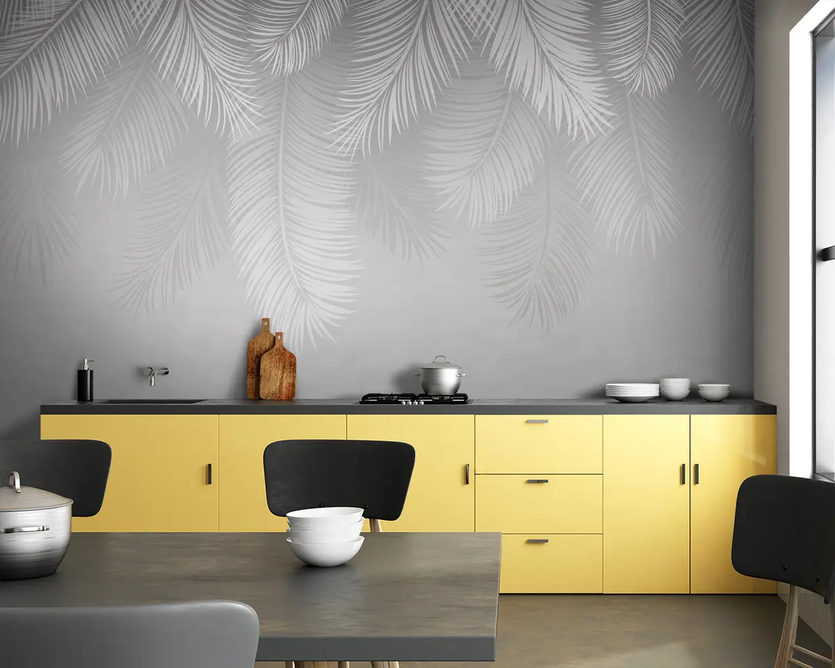 murales de pared Agua, planta y nube u93109