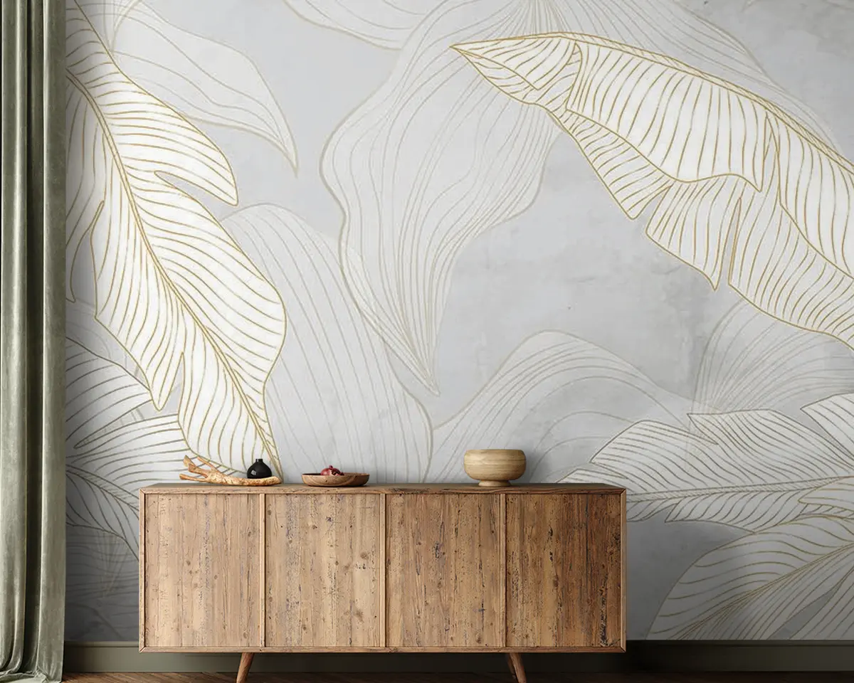 murales de pared Hoja, ramita y arte u93319