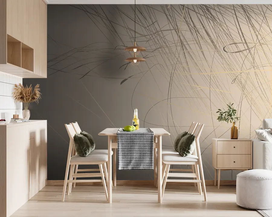 murales de pared Madera, rama y electricidad u93467