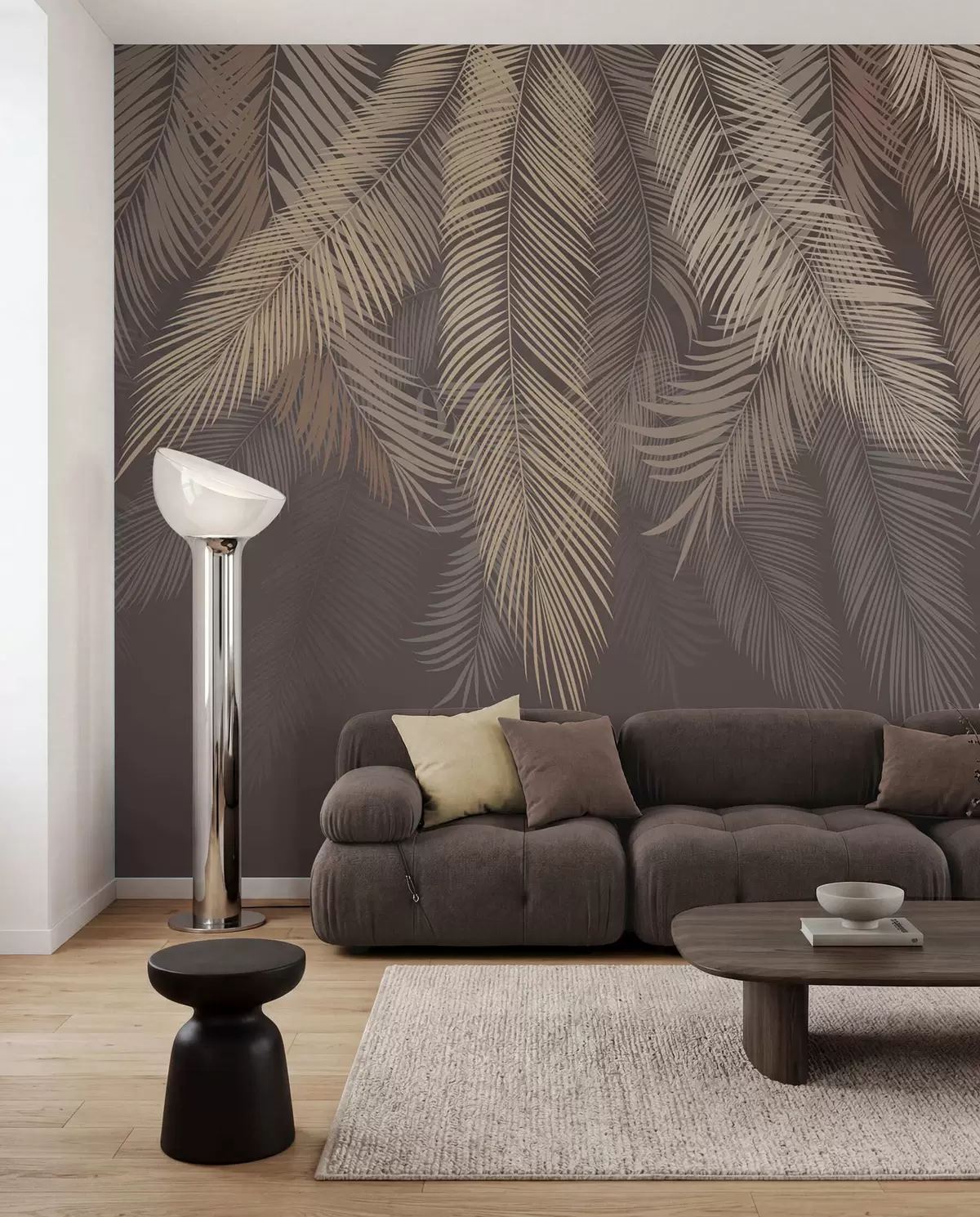 murales de pared Cortina de palmas bronce u48556v1