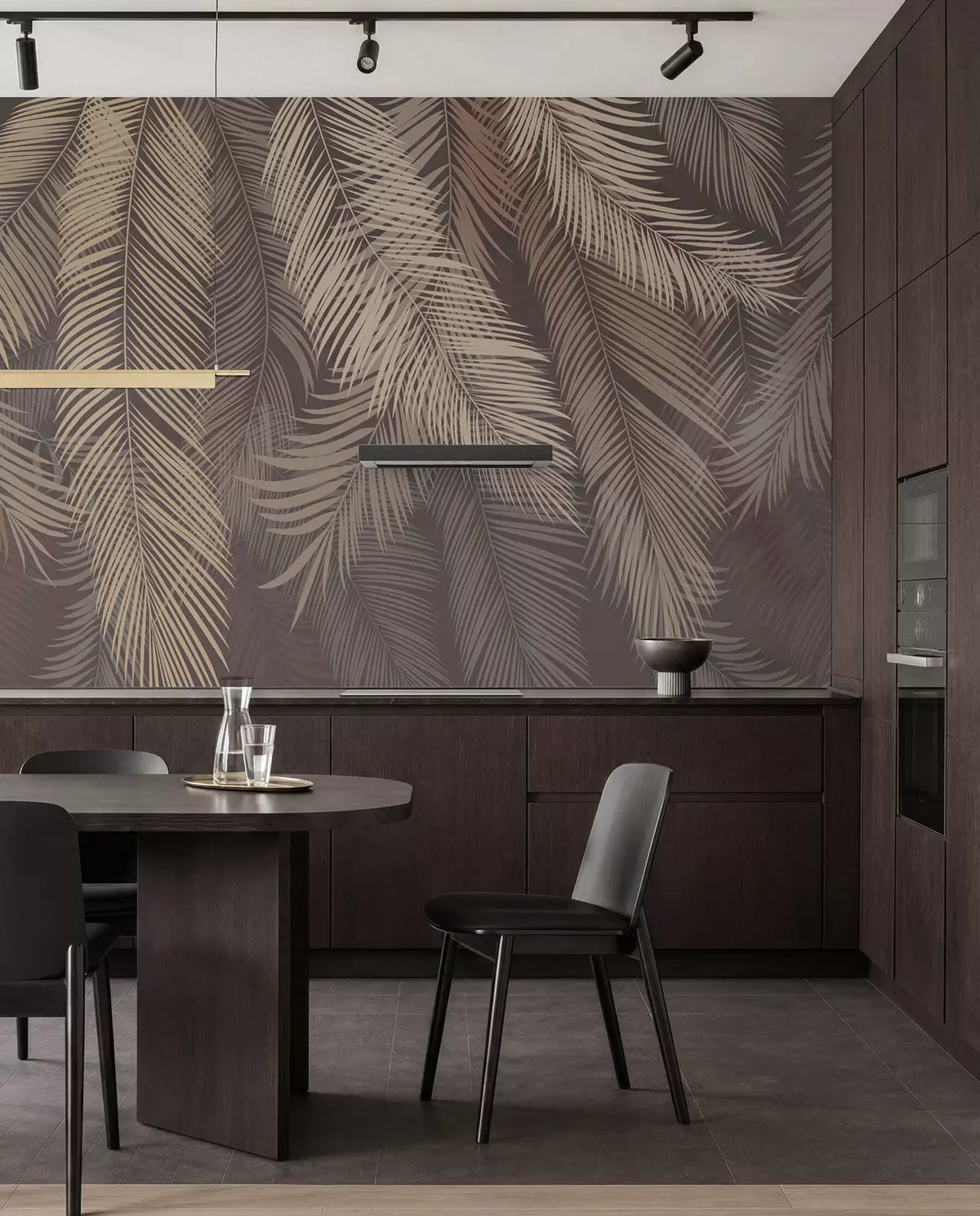 murales de pared Cortina de palmas bronce u48556v1