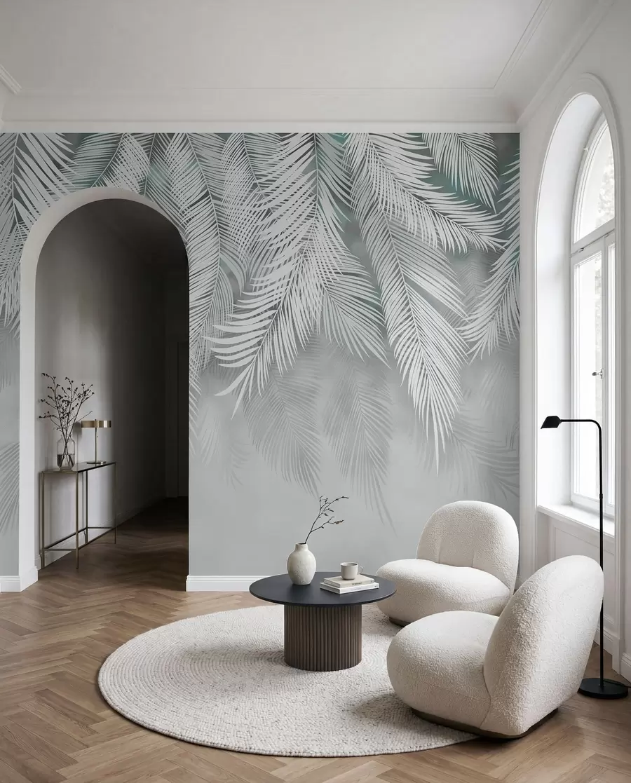 murales de pared Cortina de palmas sobre salvia u48556v3