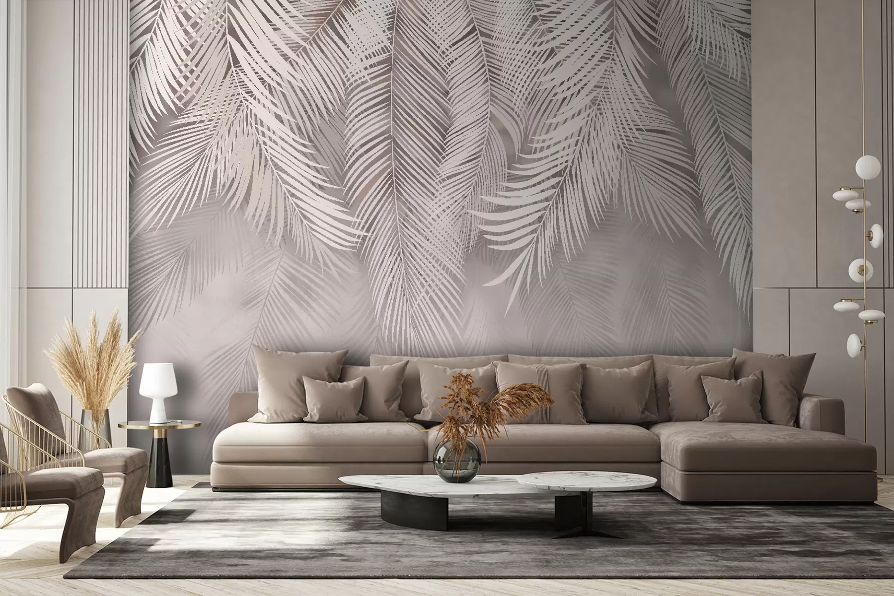 murales de pared delicadas hojas caídas u48556v5